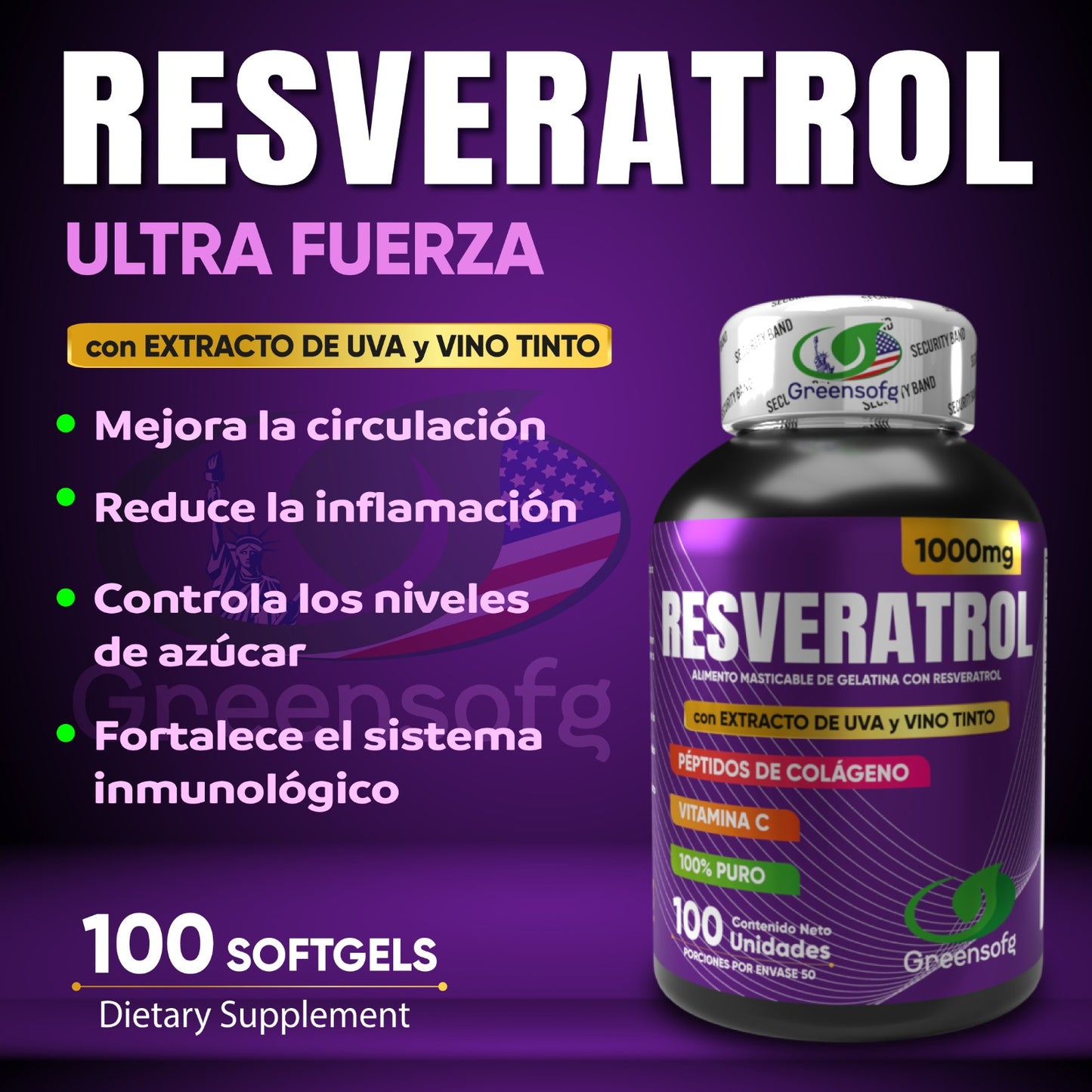 RESVERATROL CON INVIMA GREENSOFG